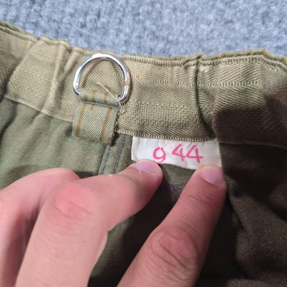East German Army NVA Strichtarn Rain Camo Field Pants G44 28